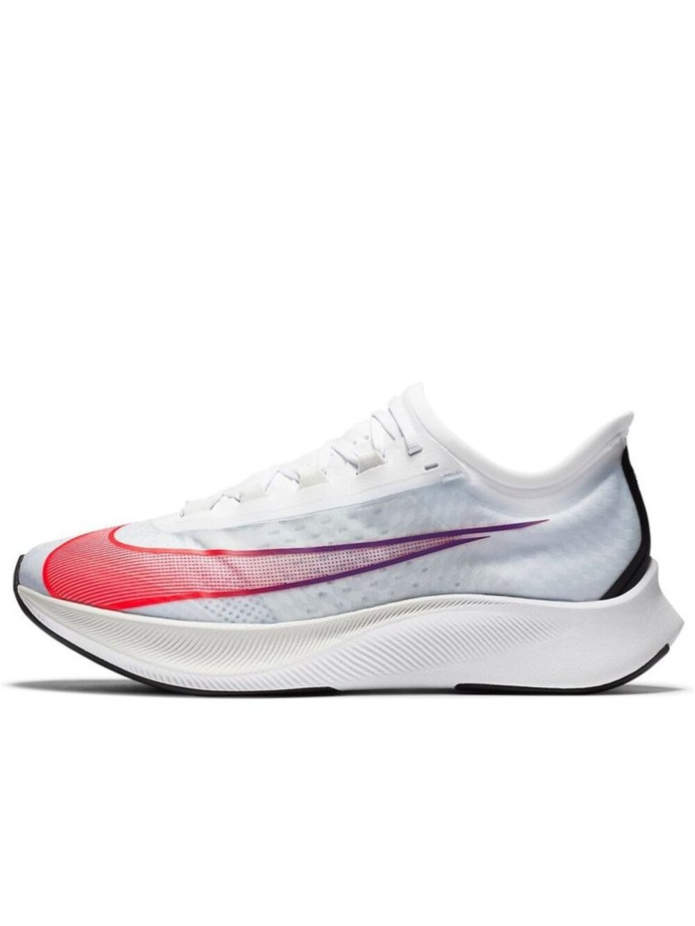 NIKE Men's Zoom Fly 3 White Multi Running Shoes A